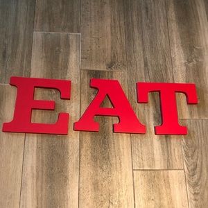 Pottery Barn EAT Letter Sign